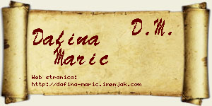Dafina Marić vizit kartica